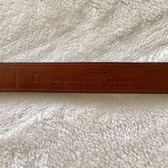 Coach small genuine lizard belt